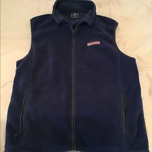VINEYARD VINES Fleece Zip Up Vest Navy Men’s Size Medium